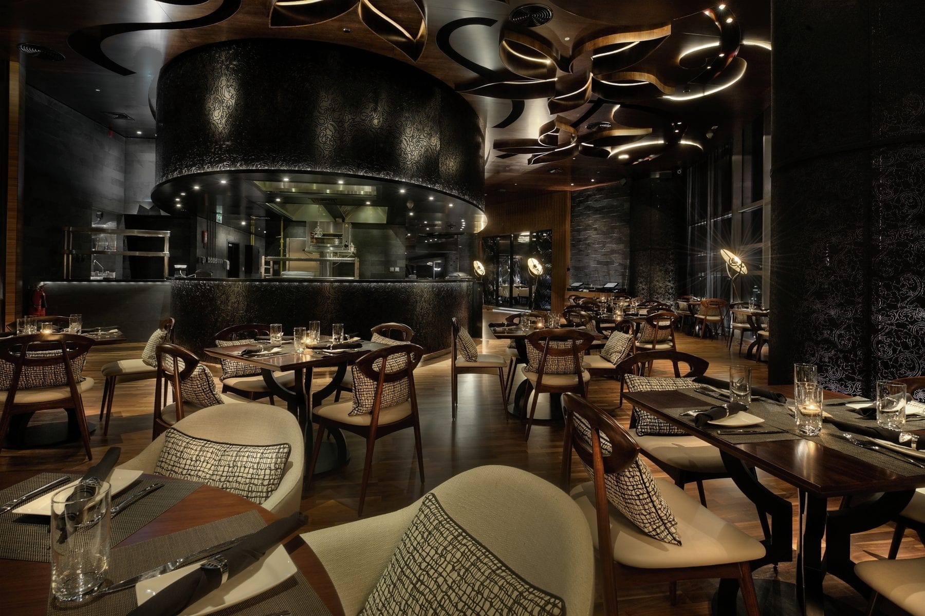 Mint Leaf of London Dubai, U.A.E. dpa lighting consultants "Right